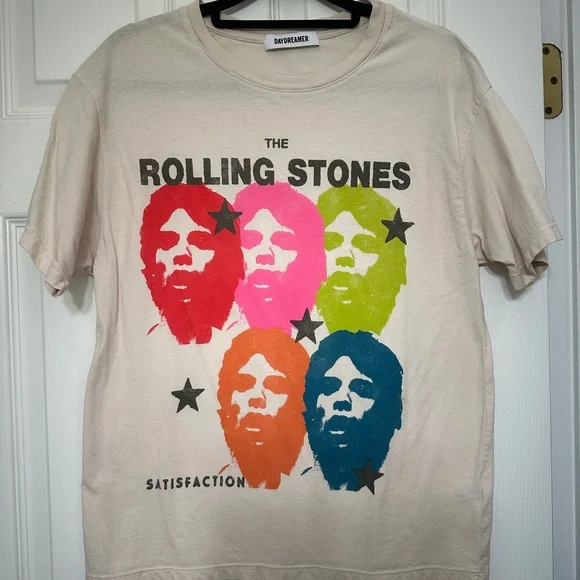 Daydreamer Rolling Stones Satisfaction Boyfriend Graphic Band Tee - XS - Picture 6 of 8